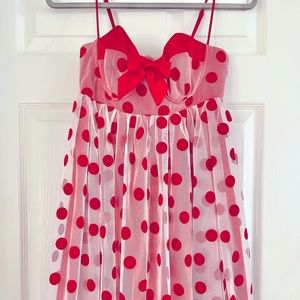 Betsey Johnson Polka Dot Dress red & white